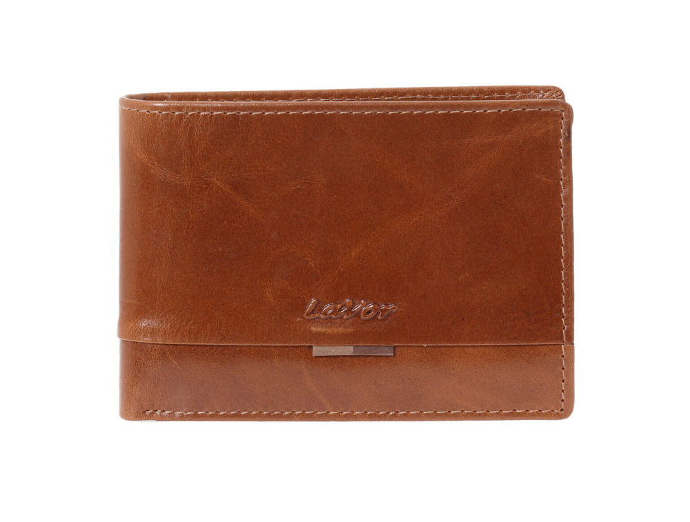 Lavor Δερμάτινο Ανδρικό Πορτοφόλι με RFID Cognac