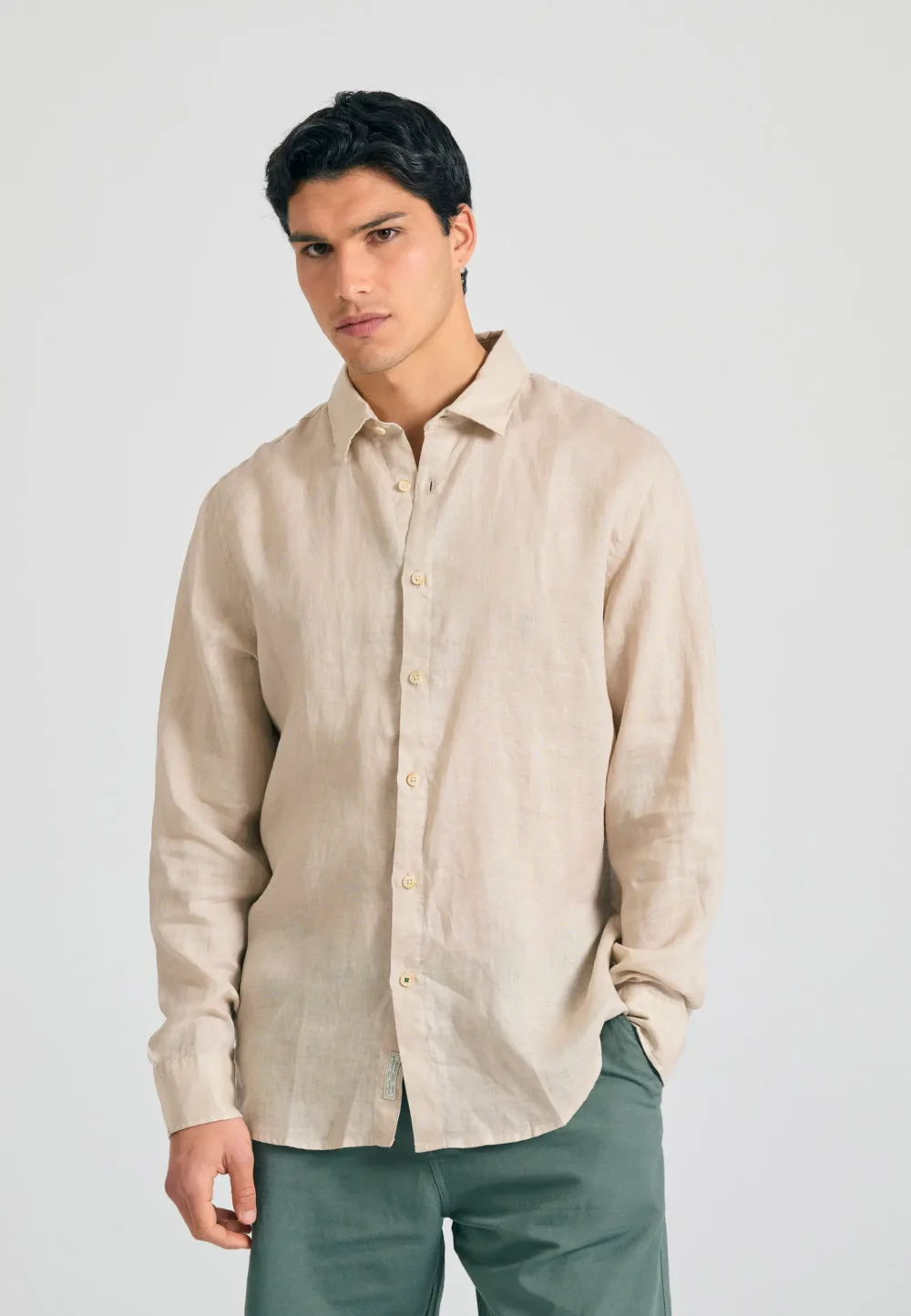 Garment dyed λινό πουκάμισο - The essentials - Funky Budha