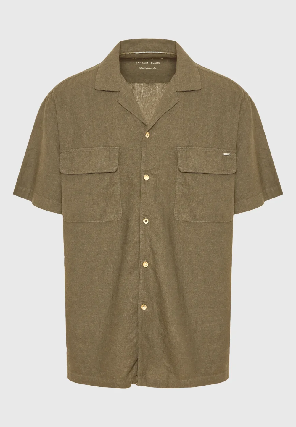 Oversized πουκάμισο από λινό και τεχνητό μετάξι - Funky Budha