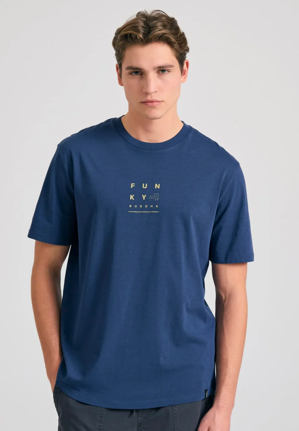 Relaxed t-shirt με text artwork τύπωμα στην πλάτη - Funky Budha