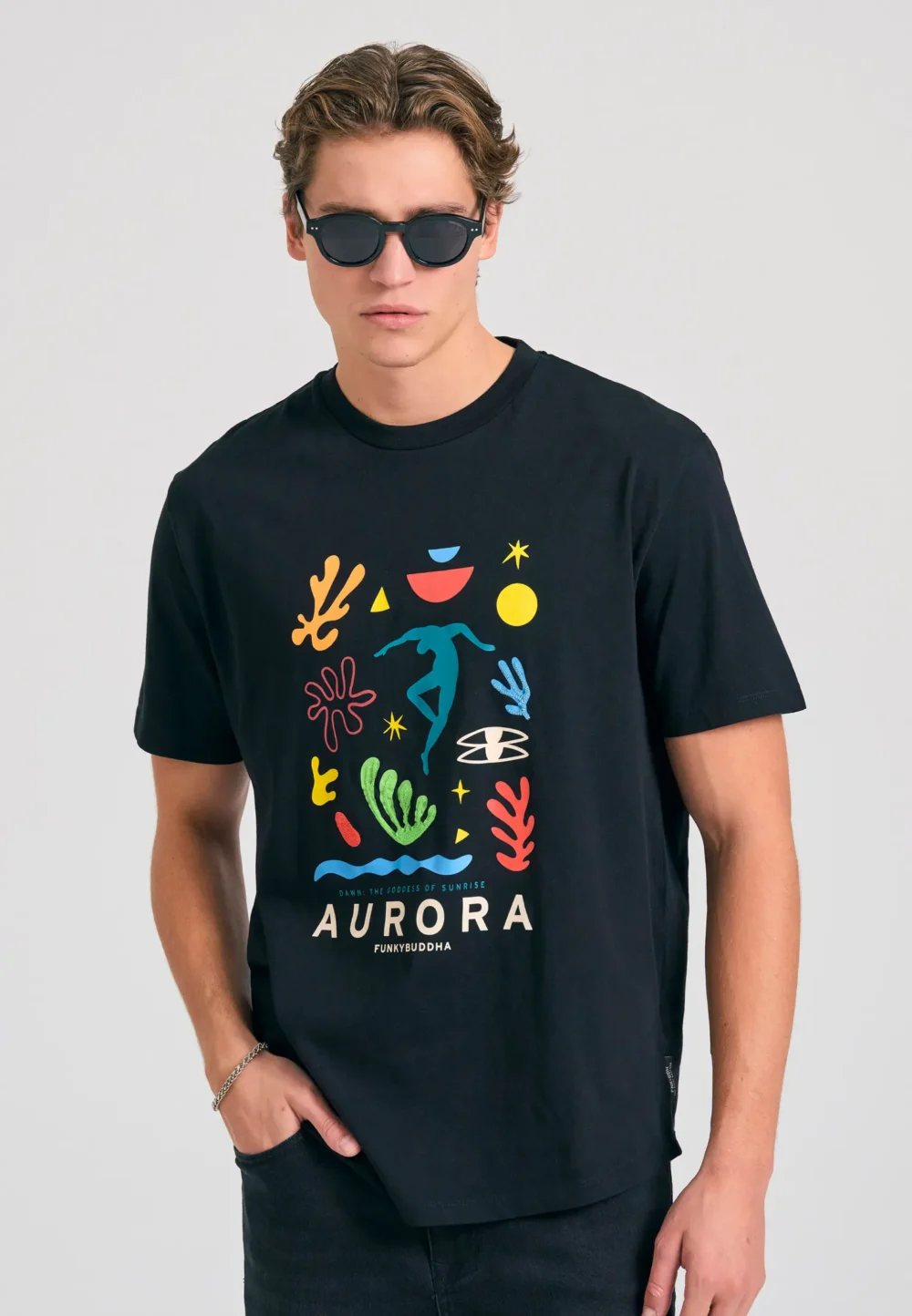 Relaxed fit t-shirt με graphic τύπωμα - Funky Budha