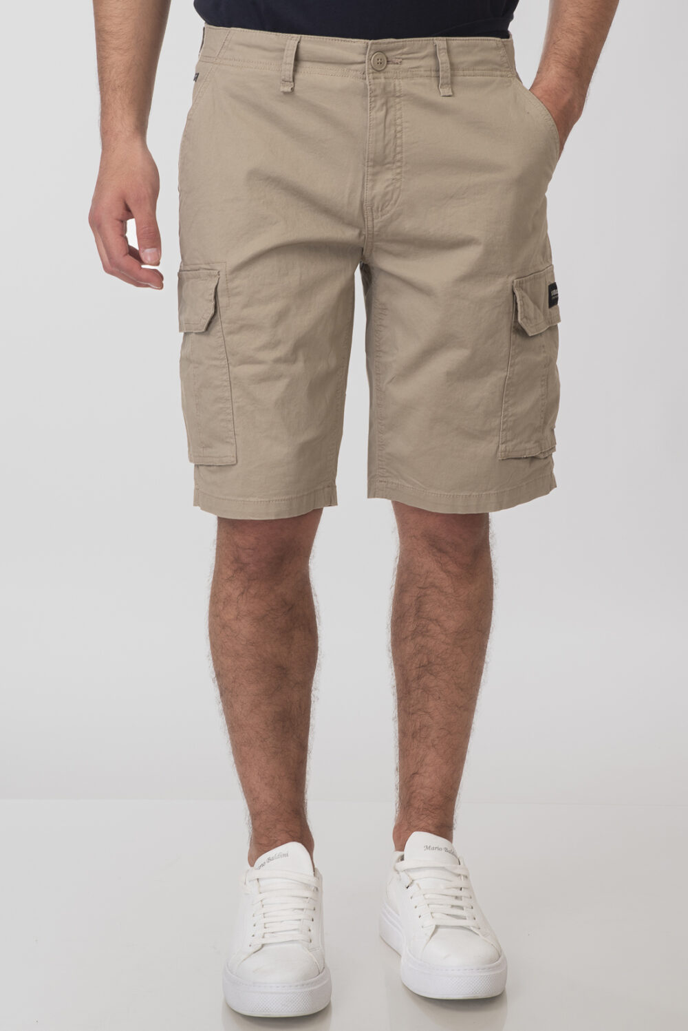Chinos Shorts with Patterned Print - Fog - Rebase