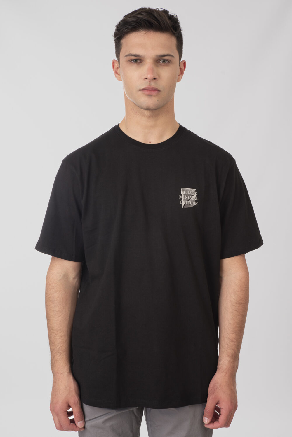 T-Shirts Front-Back Printed Relaxed Fit (Heavy Jersey) - Black - Rebase