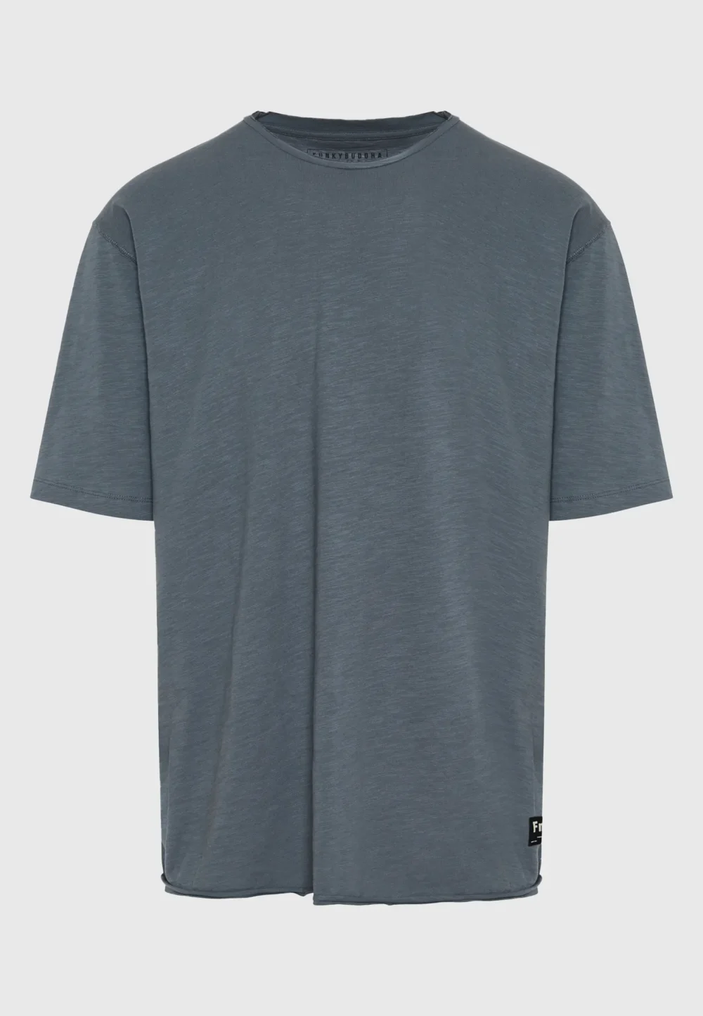 Relaxed fit t-shirt με raw edges - Steel Grey - Funky Buddha