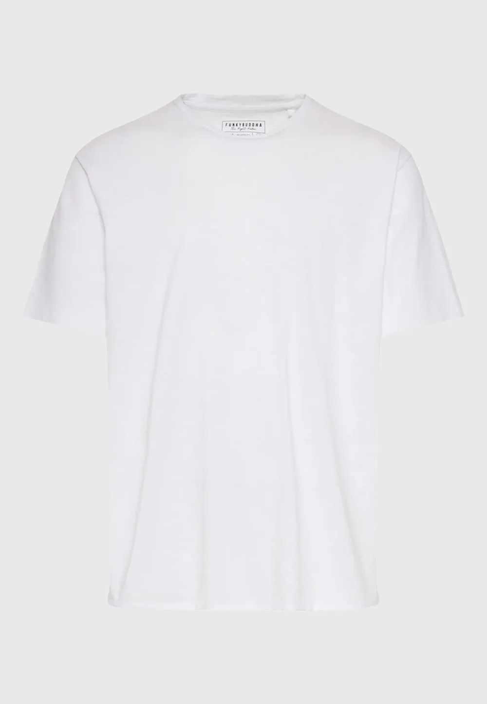 Relaxed fit t-shirt με raw edges - White - Funky Buddha