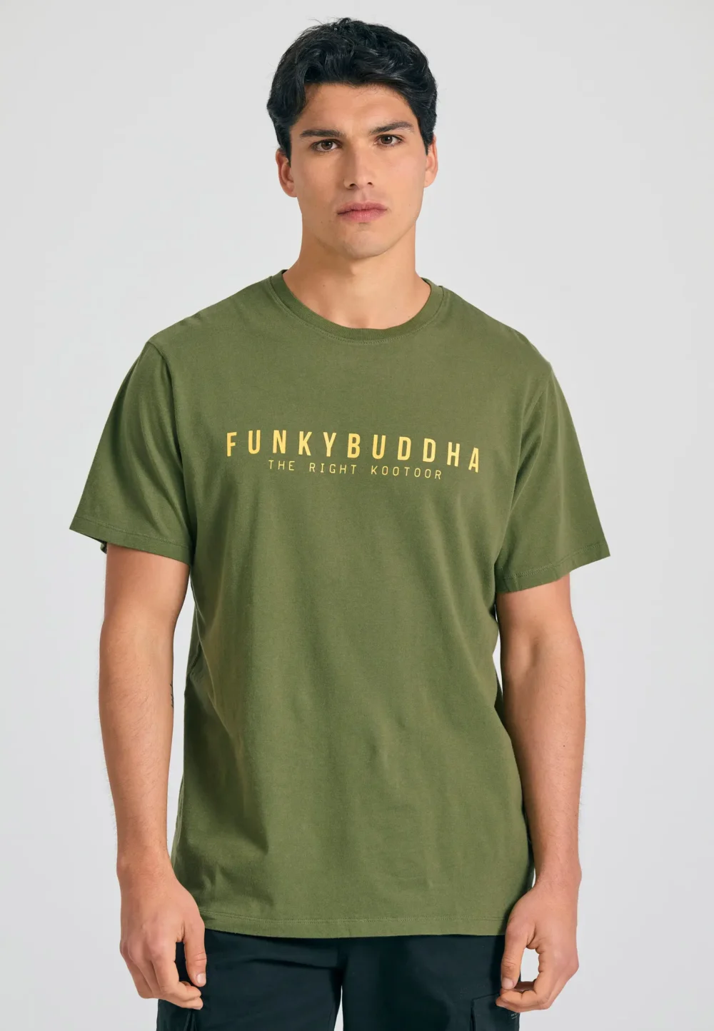 T-shirt με Funky Buddha τύπωμα - Khaki - The essentials