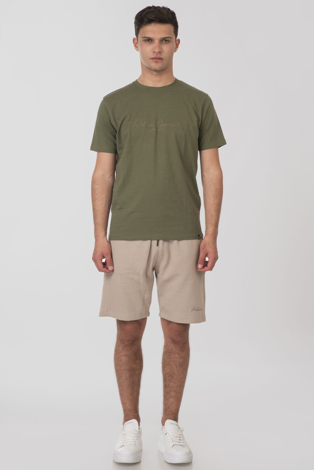T-Shirts with Embroidery - Cedar Green - Rebase