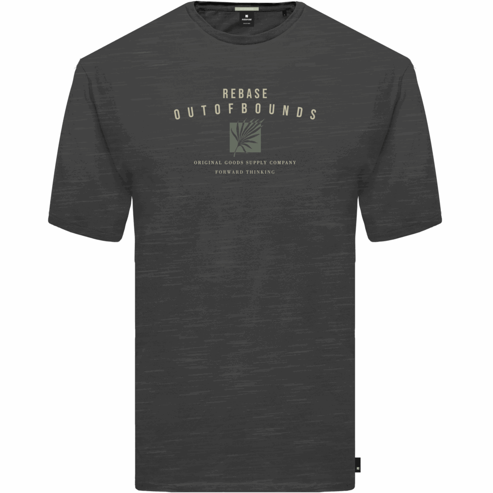 Ανδρικό T-Shirt με Στάμπα - Anthracite - Rebase