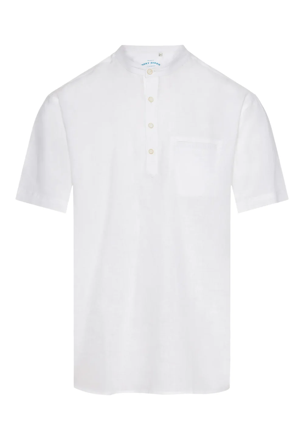 Relaxed fit linen blend πουκαμίσα - White - Funky Buddha