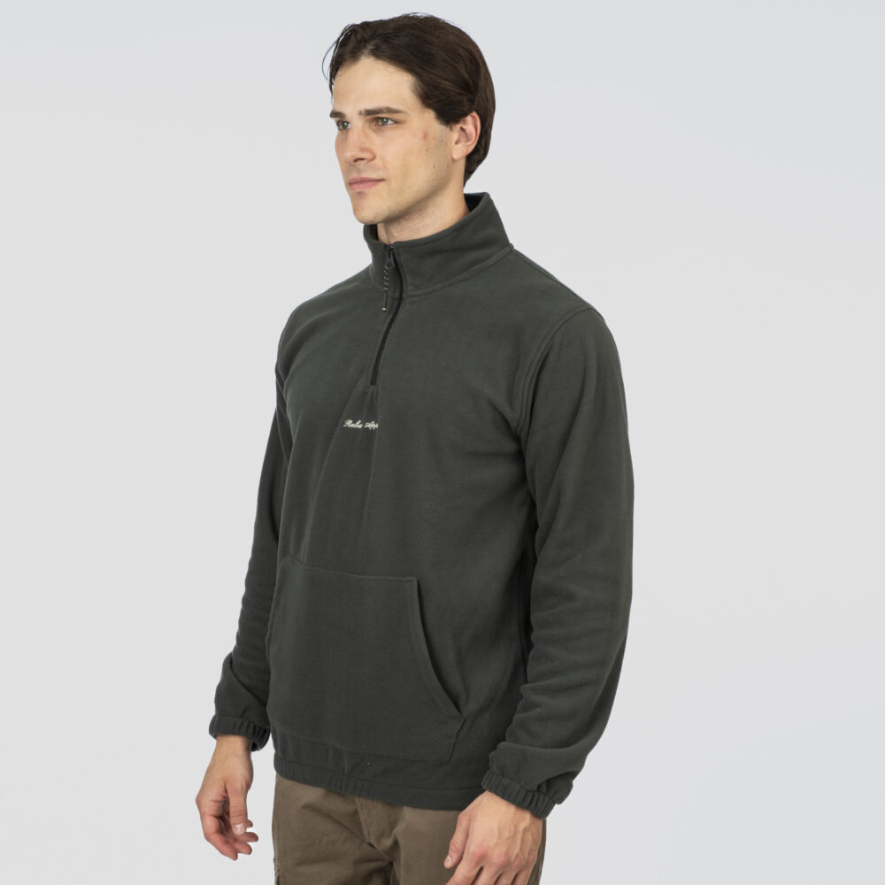 Polar Fleece Top Half Zip- FOREST GREEN