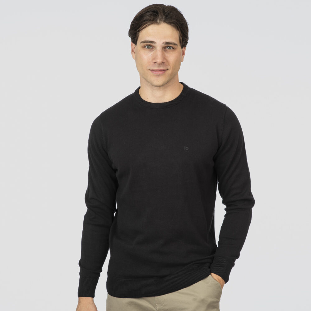 Knits Crewneck - PURE BLACK