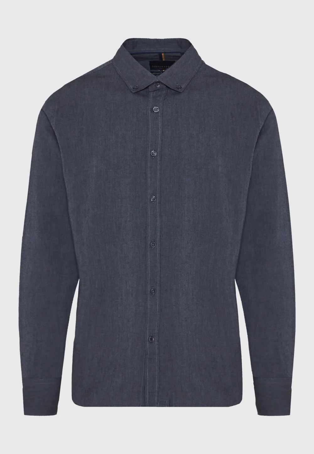 Ανδρικό oxford βαμβακερό πουκάμισο με κεντημένο logo- DK BLUE MEL