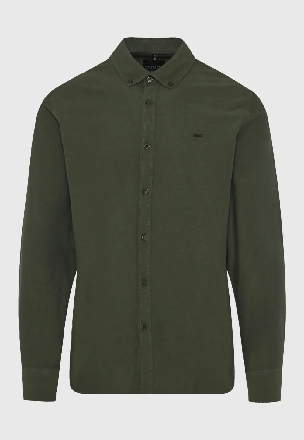 Ανδρικό oxford βαμβακερό πουκάμισο με κεντημένο logo- KHAKI MEL