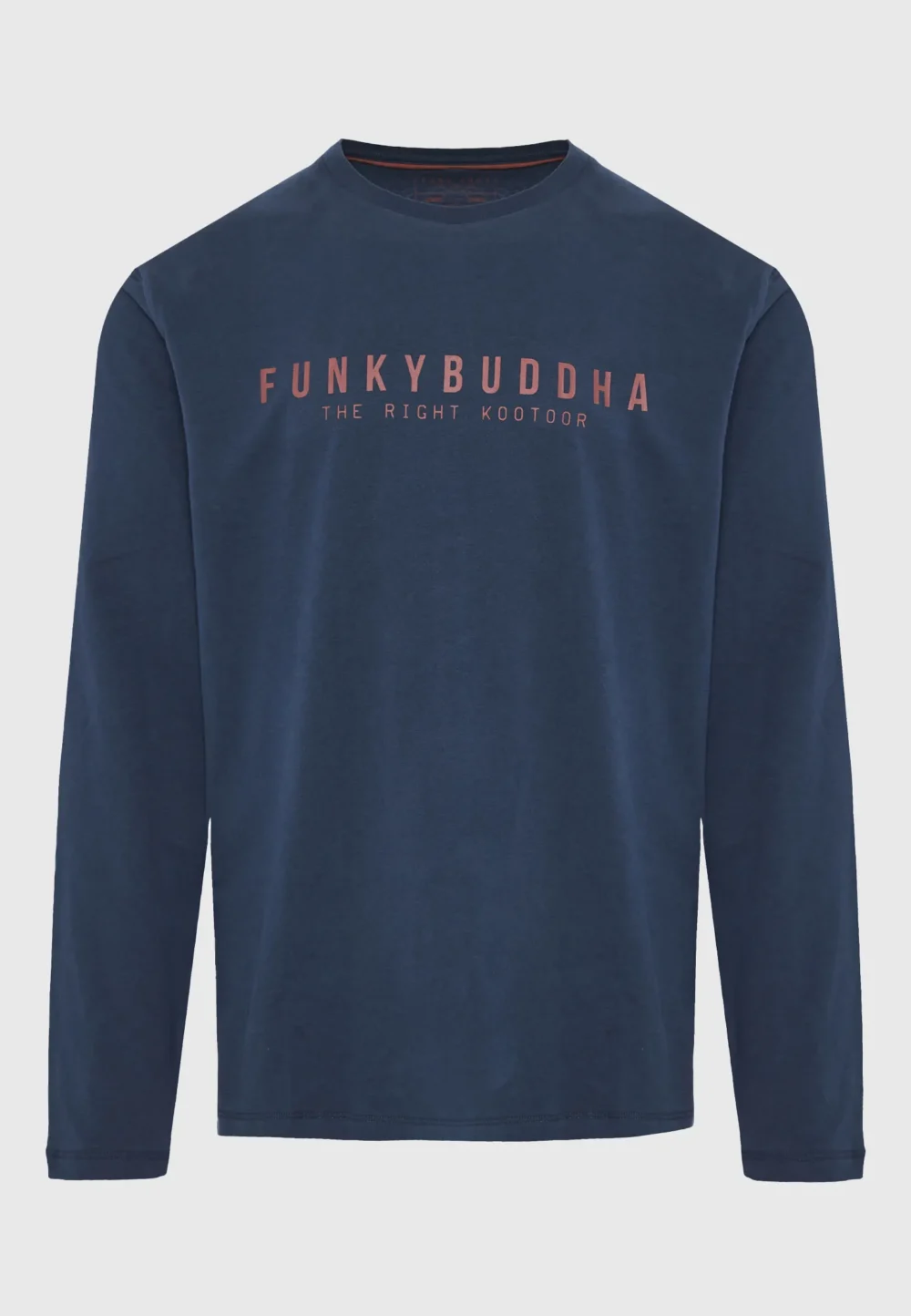 T-shirt με Funky Buddha τύπωμα στο στήθος- NAVY