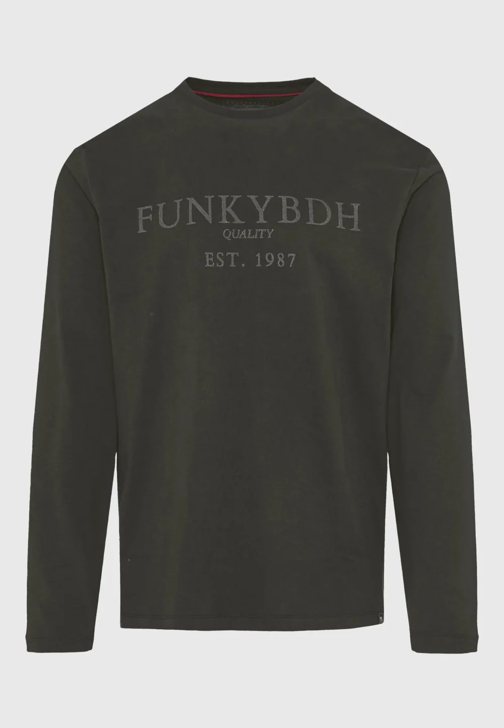 Μακρυμάνικο T-shirt με Funky Buddha τύπωμα στο στήθος- FOREST NIGHT