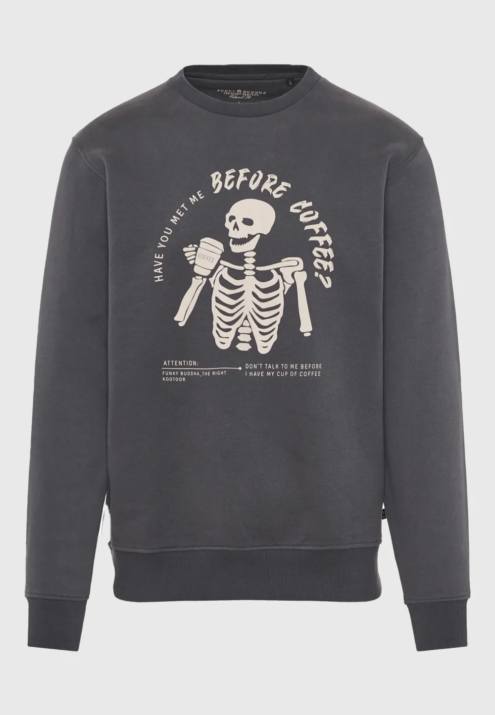 Ανδρικό Φούτερ Με Λαιμόκοψη- DK GREY