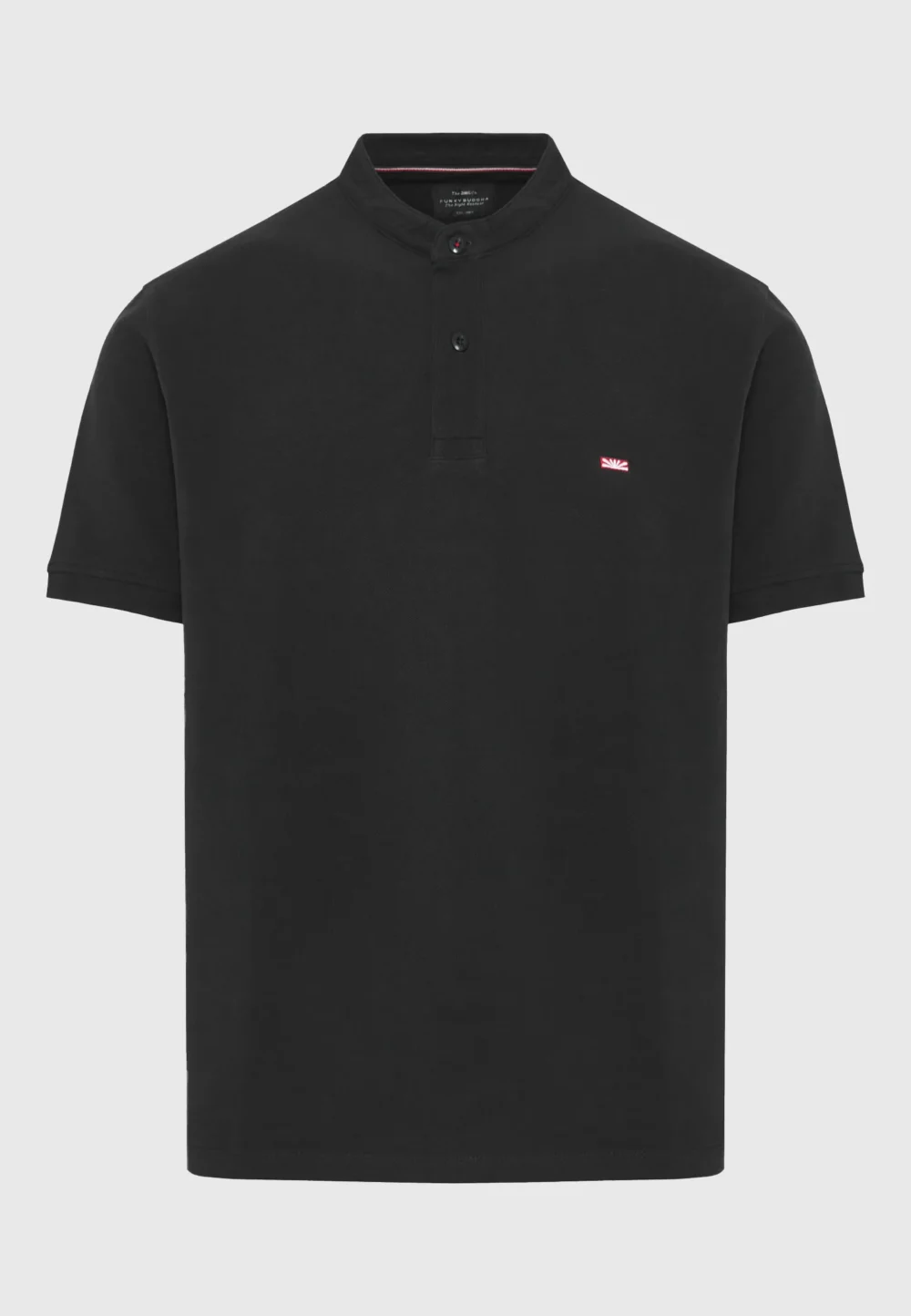 Ανδρική μπλούζα με γιακά πόλο- BLACK