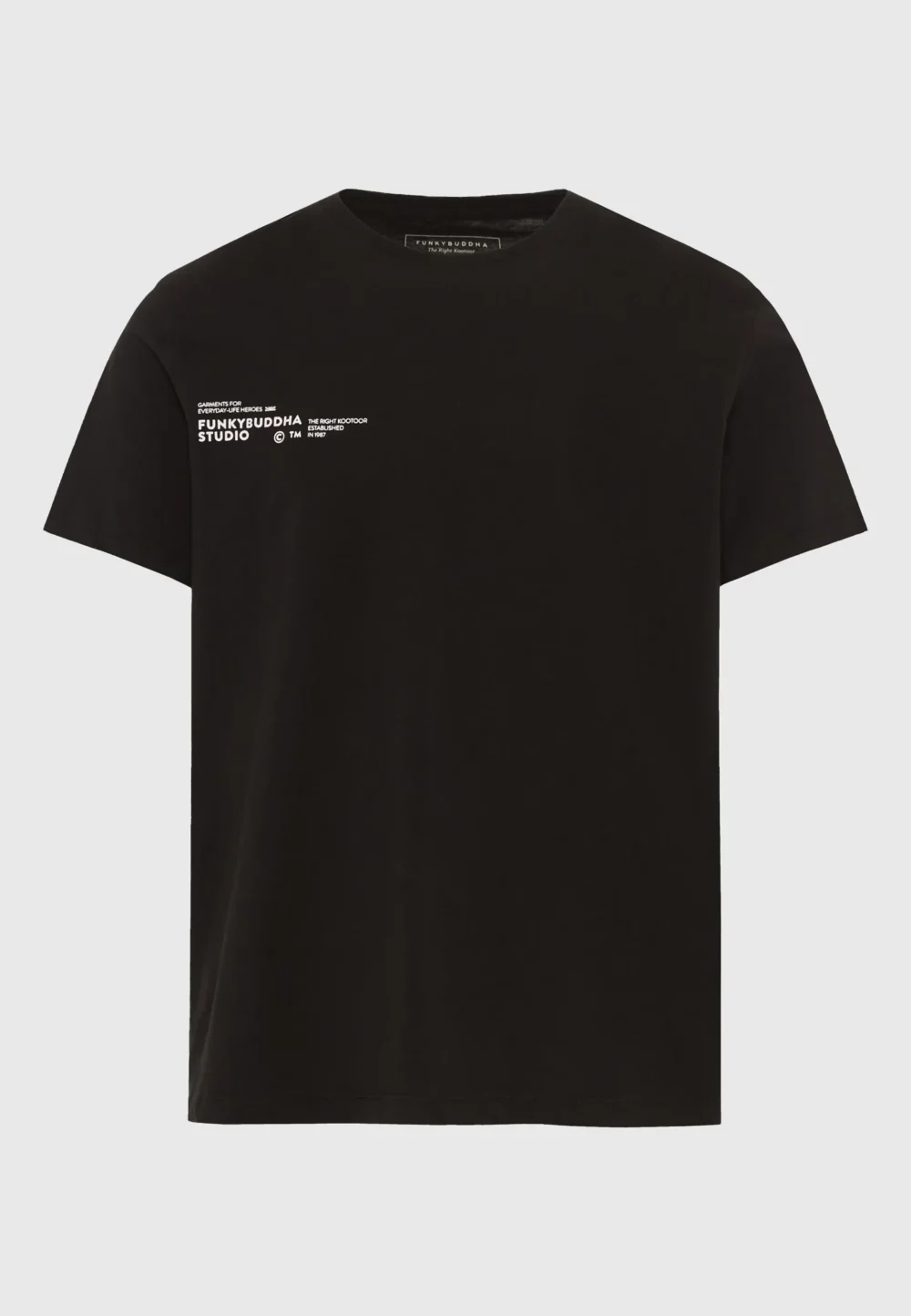 Ανδρικό t-shirt με τύπωμα από βαμβάκι- BLACK
