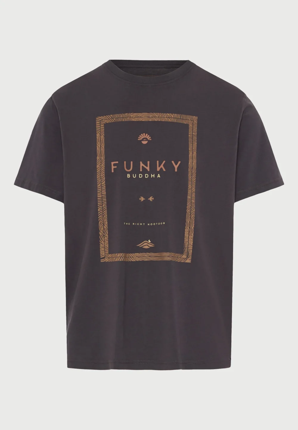 Ανδρικό βαμβακερό t-shirt με τύπωμα- ANTHRACITE